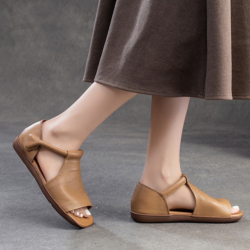 🔥Last Day Promotion 50% OFF - Women's Vintage-Style Genuine Leather Casual Sandals