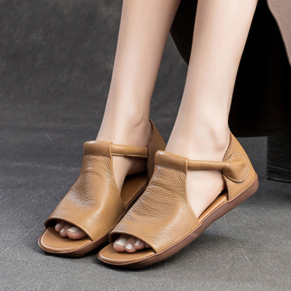 🔥Last Day Promotion 50% OFF - Women's Vintage-Style Genuine Leather Casual Sandals
