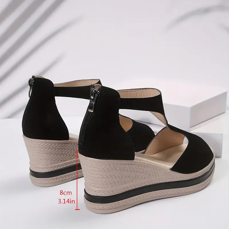 🔥Last Day Promotion 50% OFF - Women's Comfort Solid Colour Wedge Sandals