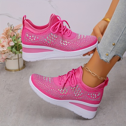 🔥Last Day Promotion 50% OFF - Women's Fashion Breathable Rhinestone-Embellished Orthopaedic Sneakers