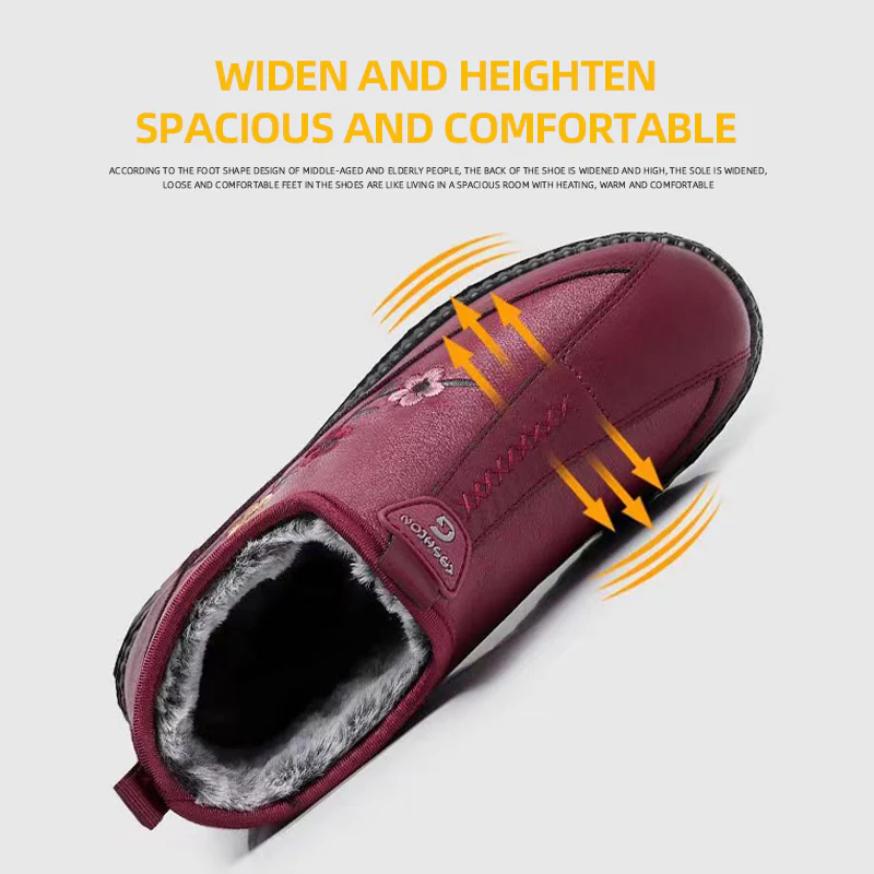 🔥Last Day Promotion 50% OFF - Women's Soft Leather Fleece-Lined Warm Casual Shoes