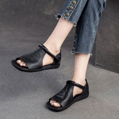 🔥Last Day Promotion 50% OFF - Women's Vintage-Style Genuine Leather Casual Sandals