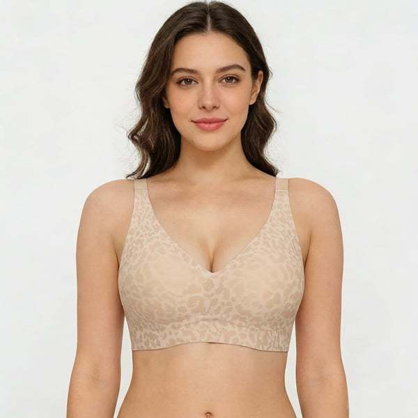 🔥LAST DAY 70% OFF - Super Firming Leopard Print Jelly Bra | Women Wirefree Bras 👍No More Sagging Breasts