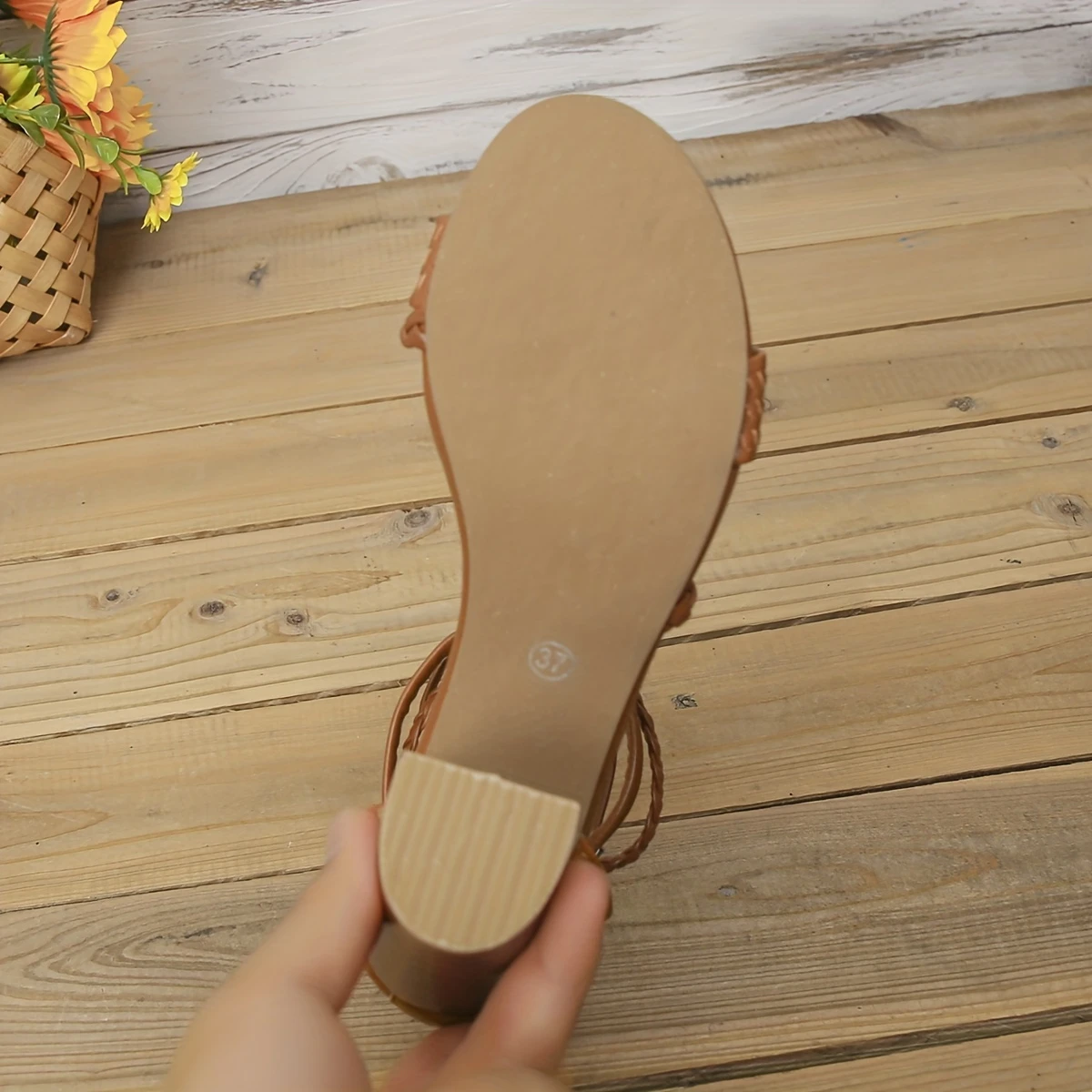🔥Last Day Promotion 50% OFF - Women's Braided Strap High Heeled Sandals