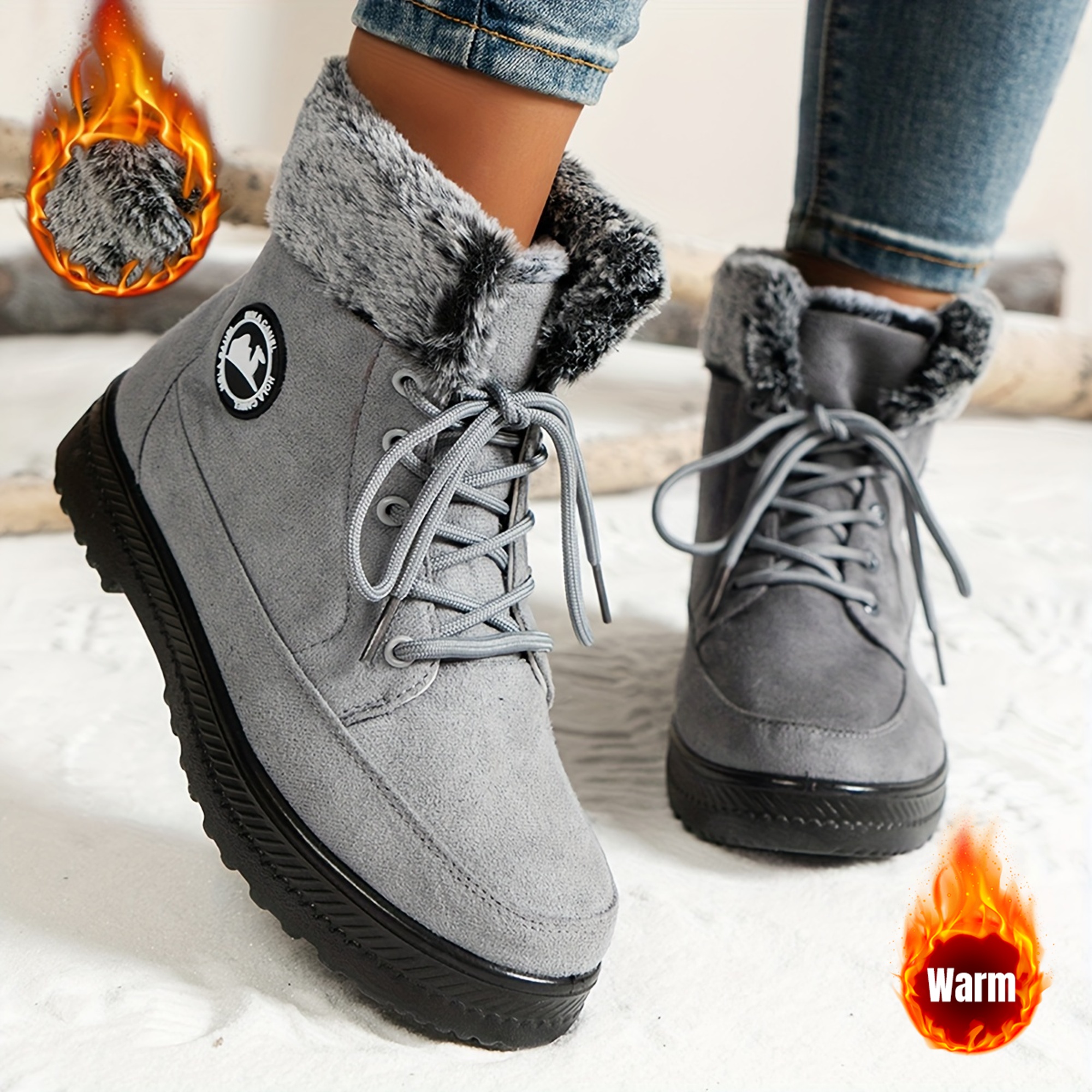 🔥Last Day Promotion 50% OFF - Women'S Winter Warm Fleece-Lined High-Top Boots