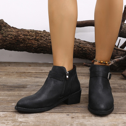 🔥Last Day Promotion 50% OFF - Women's Fashionable Comfortable Side-Zip Genuine Leather Ankle Boots