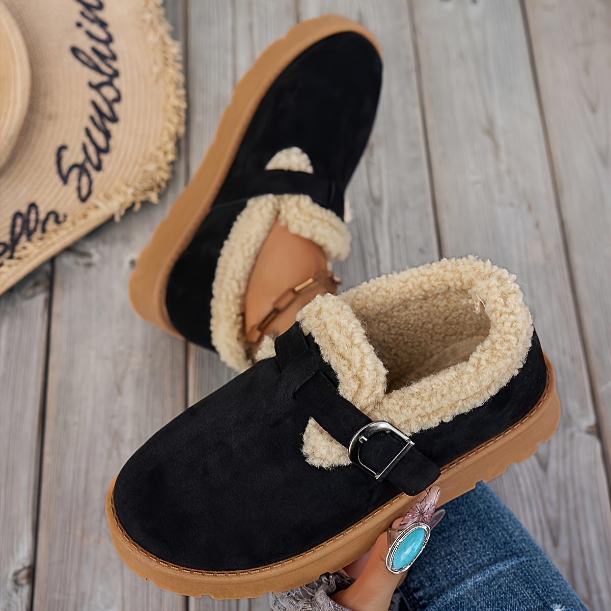 🔥Last Day Promotion 50% OFF - Women's Plush Lined Cozy Winter Ankle Boots