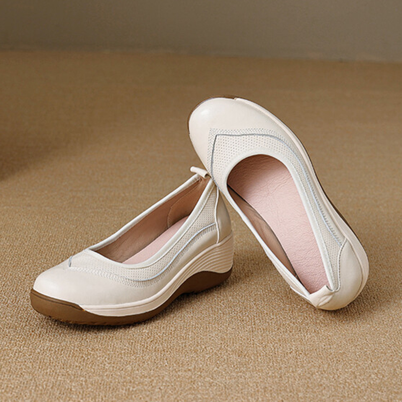 🔥Last Day Promotion 50% OFF - Women's Casual Thick Sole Orthopaedic Leather Shoes