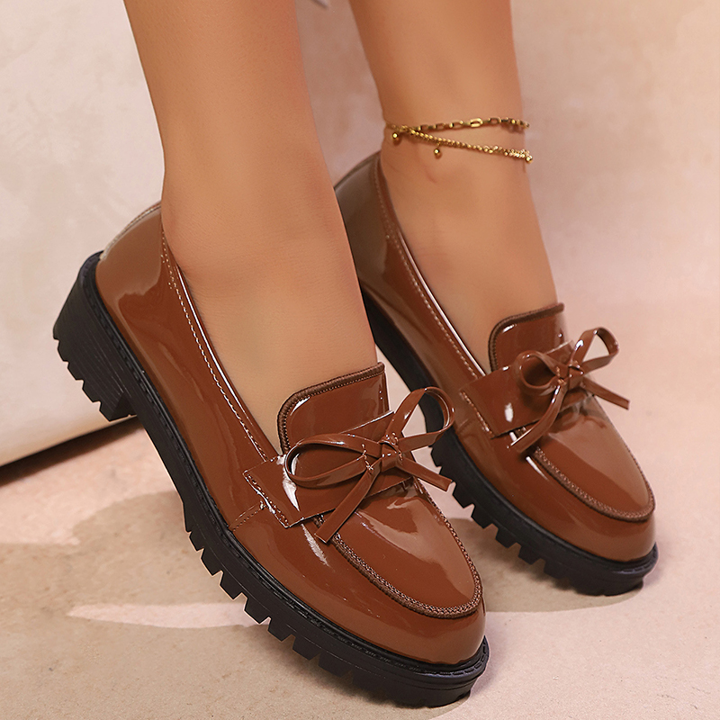 🔥Last Day Promotion 50% OFF - Women's Fashion Chunky Heel Slip-On Leather Loafers