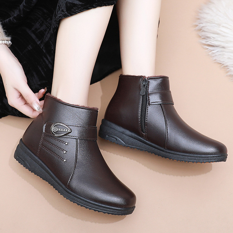 🔥Last Day Promotion 50% OFF - Women's Warm Soft-Sole Non-Slip Genuine Leather Boots