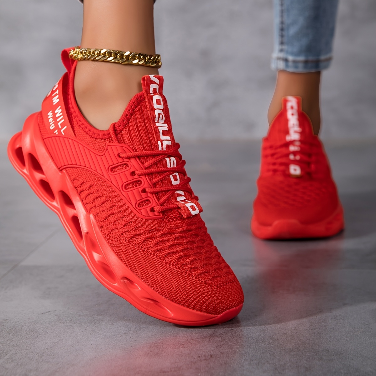 Women's New Breathable Shock-Absorbing Elastic Fashionable Sneakers