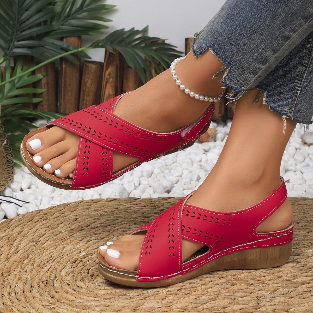 🔥Last Day Promotion 50% OFF - Women's Slope Heel Leather Orthopaedic 