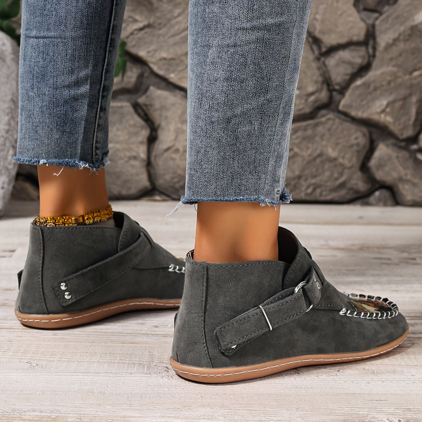 🔥Last Day 50% OFF - Women's Casual Slip-On Kitten-Print Orthopaedic Loafers - Wide Fit, Cushioned Sole Pain Relief
