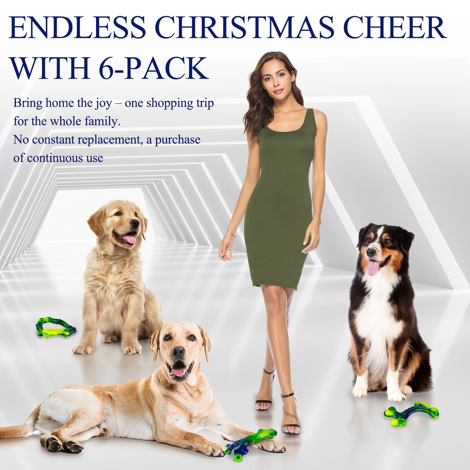 6-Pack Indestructible Dog Toys for Large Breed