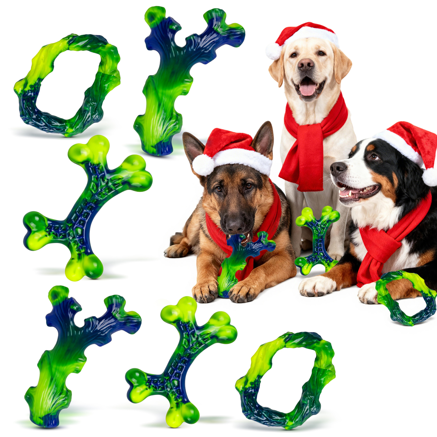 9-Pack Durable Dog Toys for Large Dogs