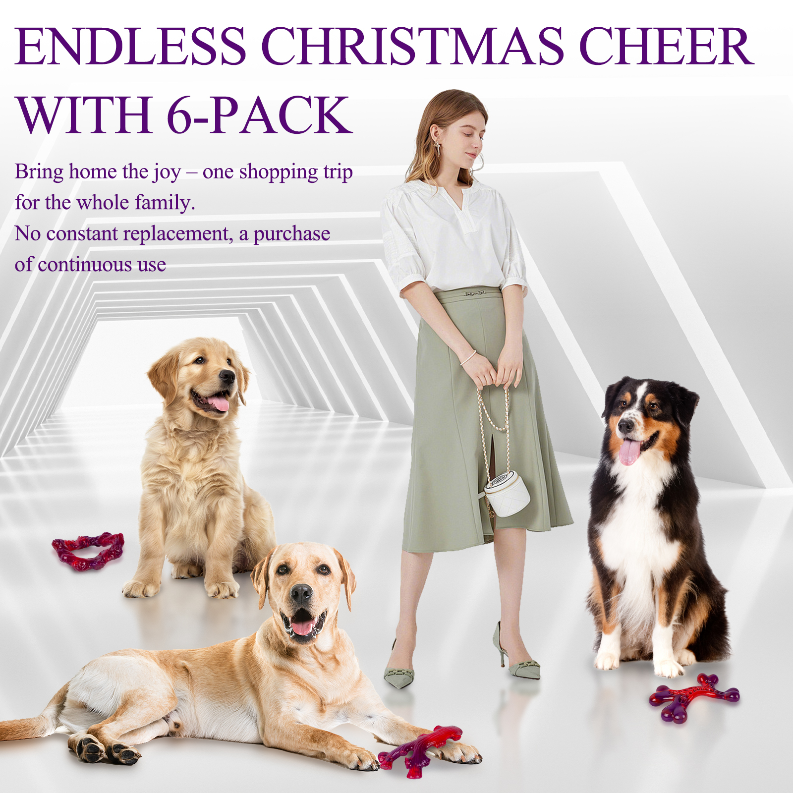 6-Pack Indestructible Dog Toys for Large Breed