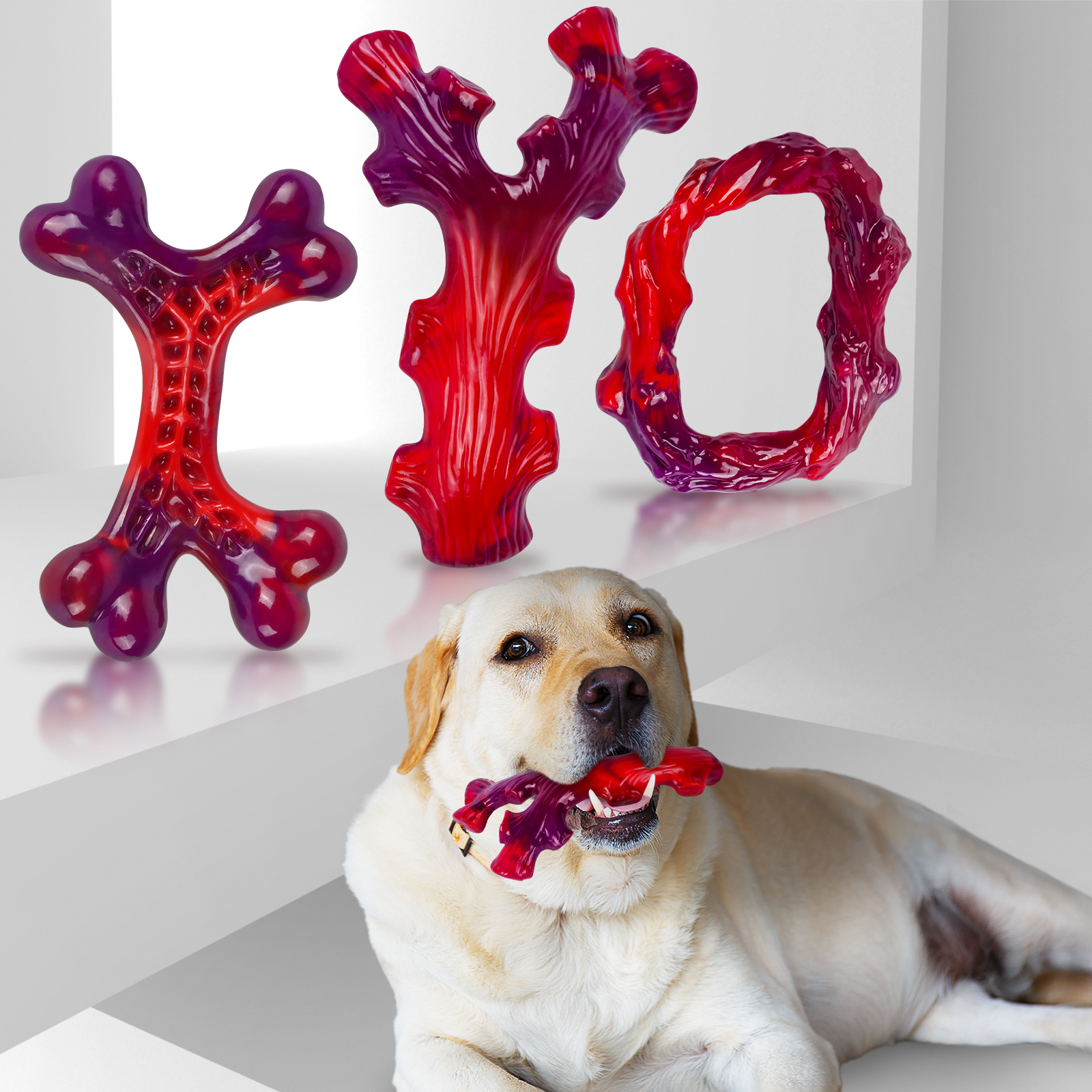 Frienhund by Apasiri Tough Dog Toys for Aggressive Chewers Model 315 Beef