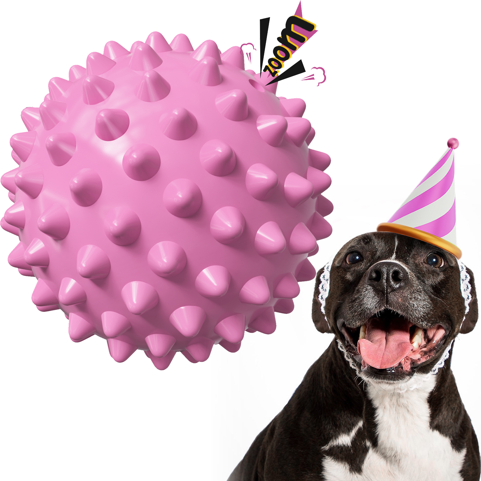 Apasiri Squeaky Ball Chew Toys for Aggressive Chewers