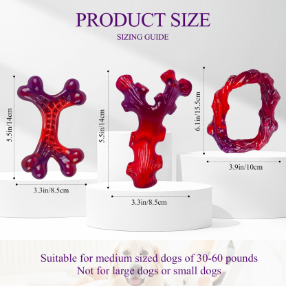 6-Pack Indestructible Dog Toys for Large Breed