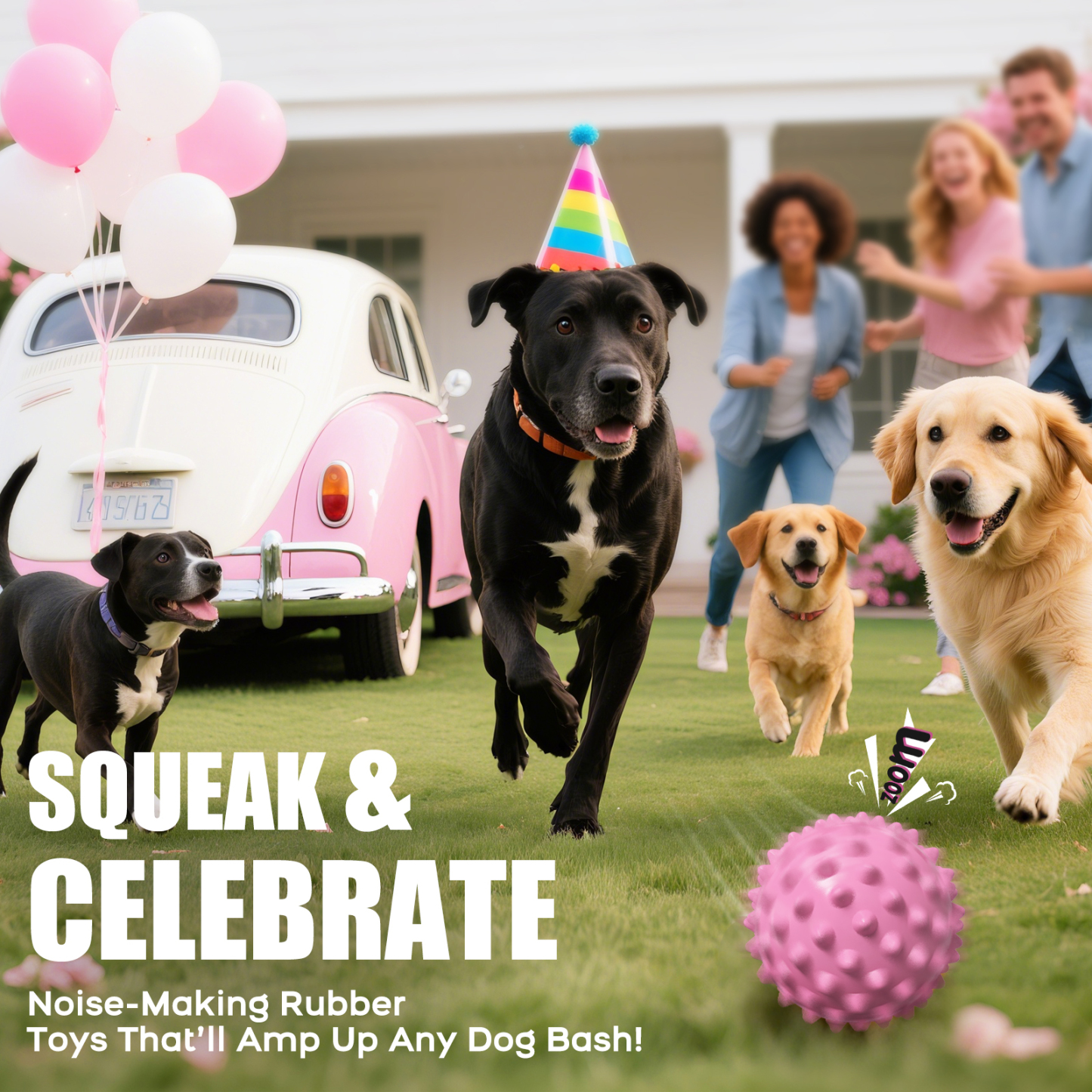 Apasiri Squeaky Ball Chew Toys for Aggressive Chewers