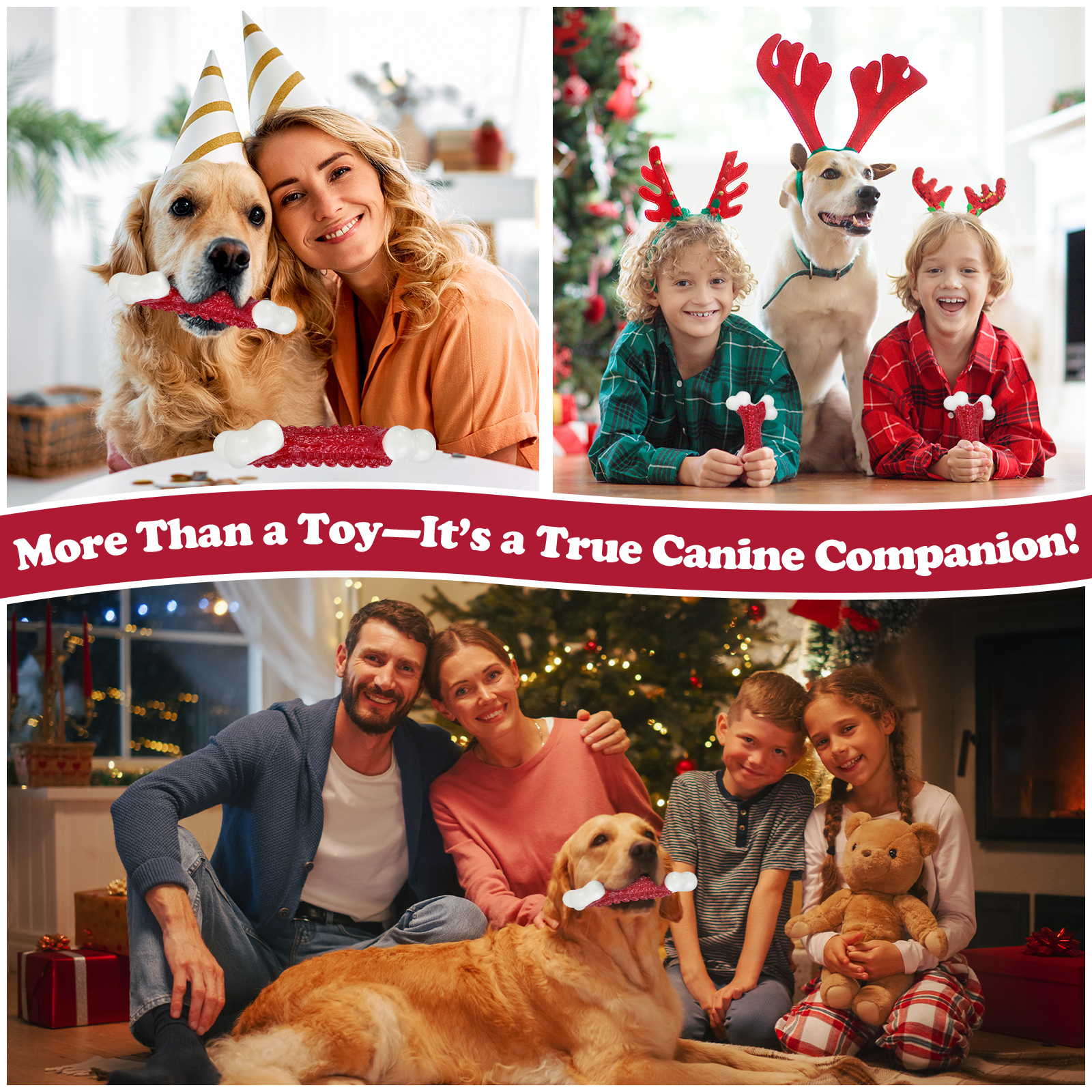 Kseroo by Apasiri Tough Dog Toys, Toys for Aggressive Chewers Large Breed, Chew Dogs, Bone Toy Nylon Dogs Almost Indestructible