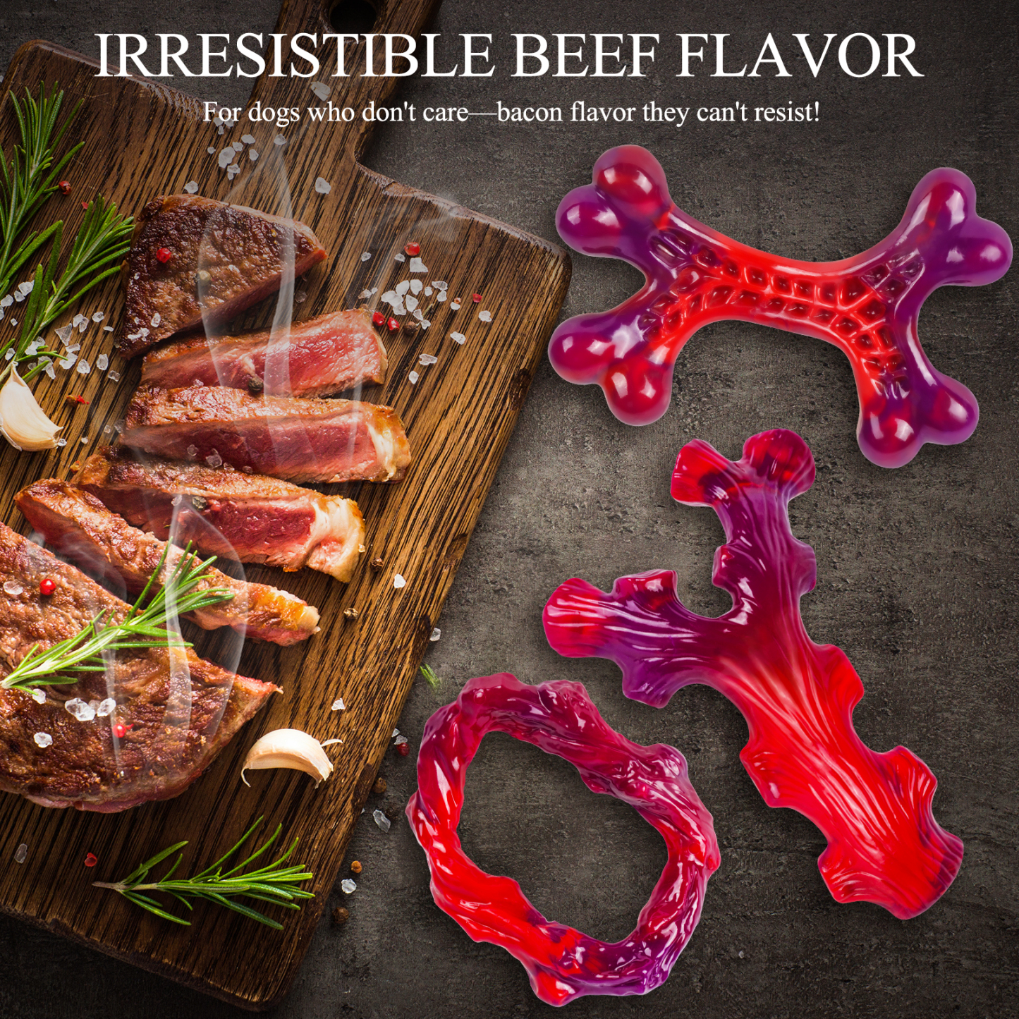 Frienhund by Apasiri Tough Dog Toys for Aggressive Chewers Model 315 Beef