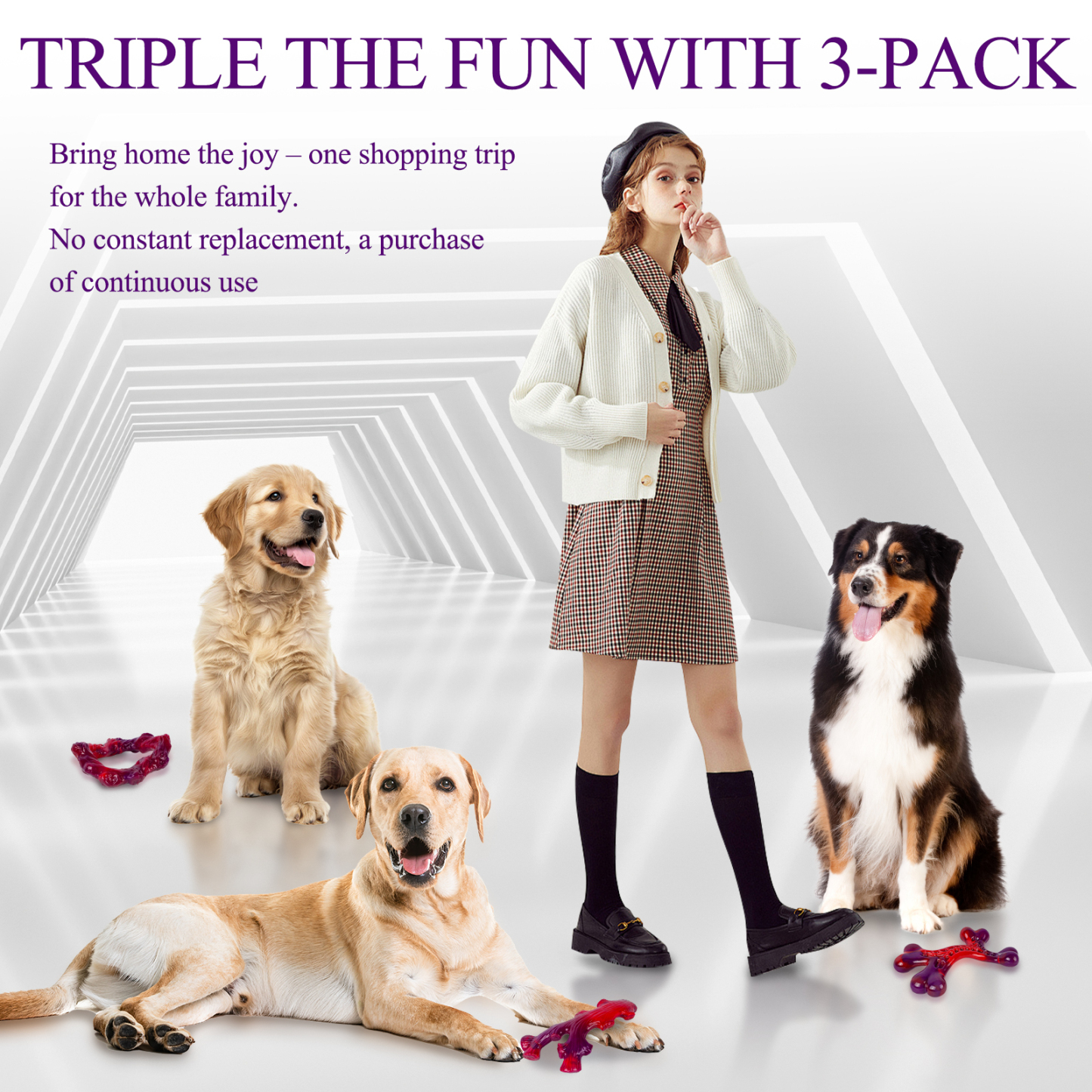 Frienhund by Apasiri Tough Dog Toys for Aggressive Chewers Model 315 Beef