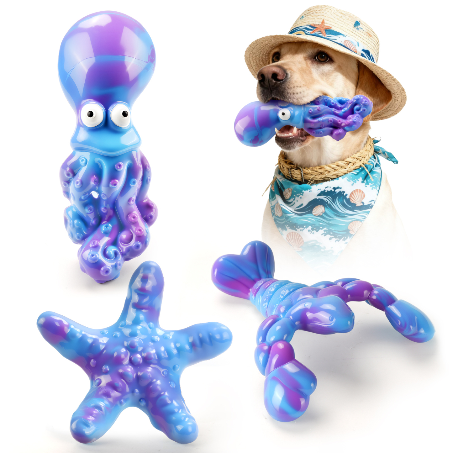 Dog Toys for Aggressive Chewers: 3 Pack Indestructible Dog Toys for Large Dogs