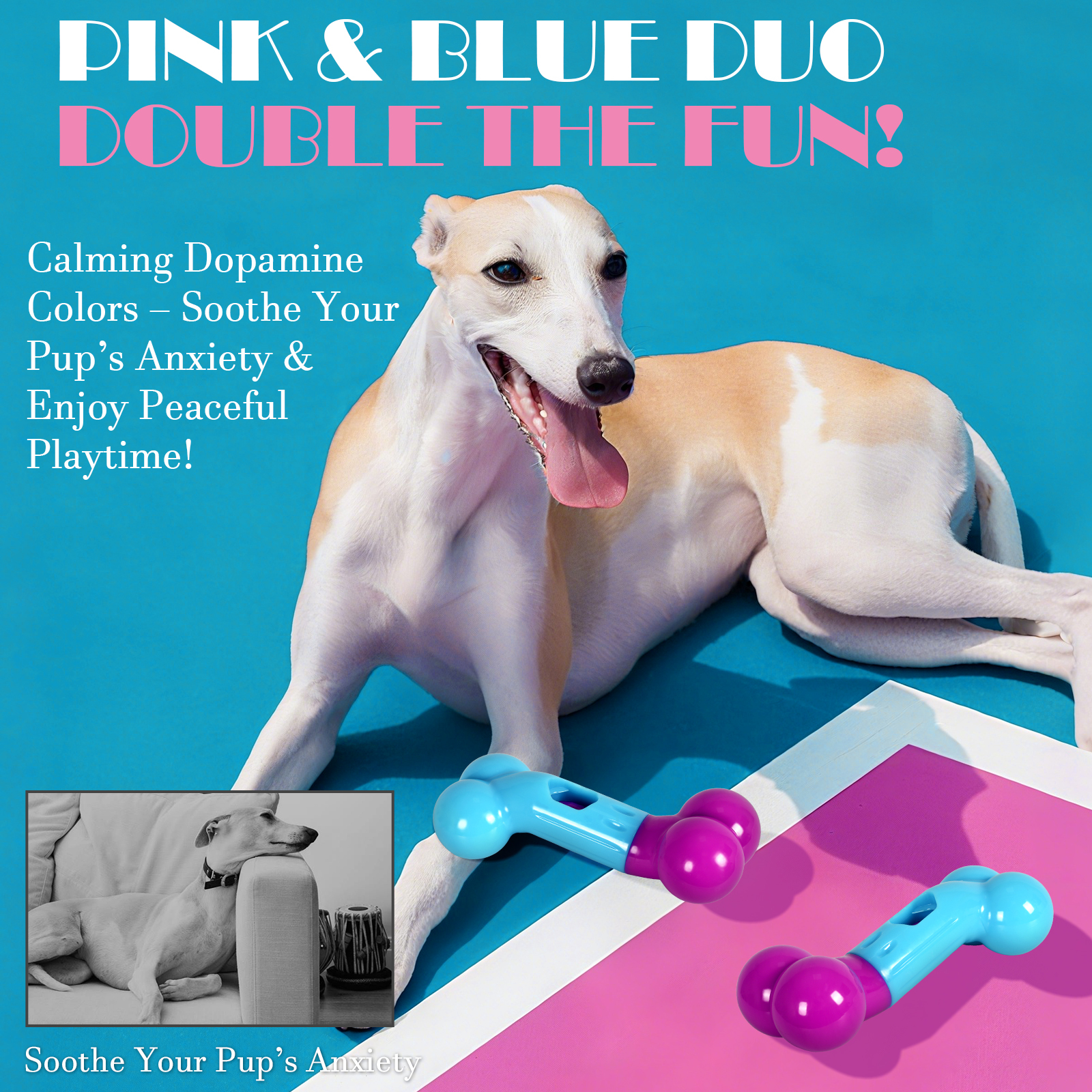 Apasiri Bully Stick Holder for Aggressive Chewers : Pink