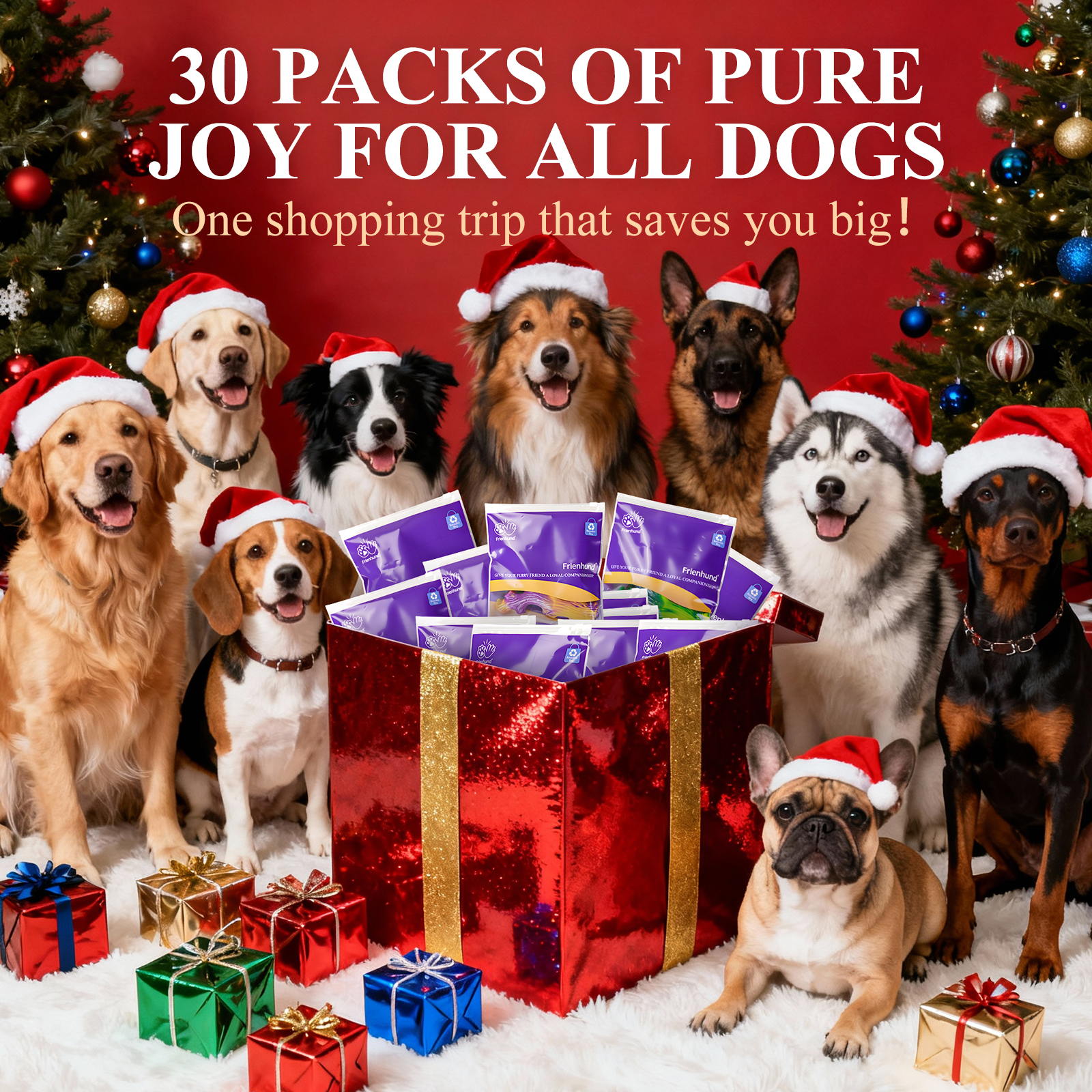 30-Pack Dog Toys for Aggressive Chewers: Indestructible Dog Toys for Large Dog