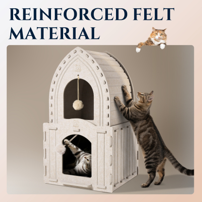 Apasiri 2-Story Cat House for Indoor Cats Double