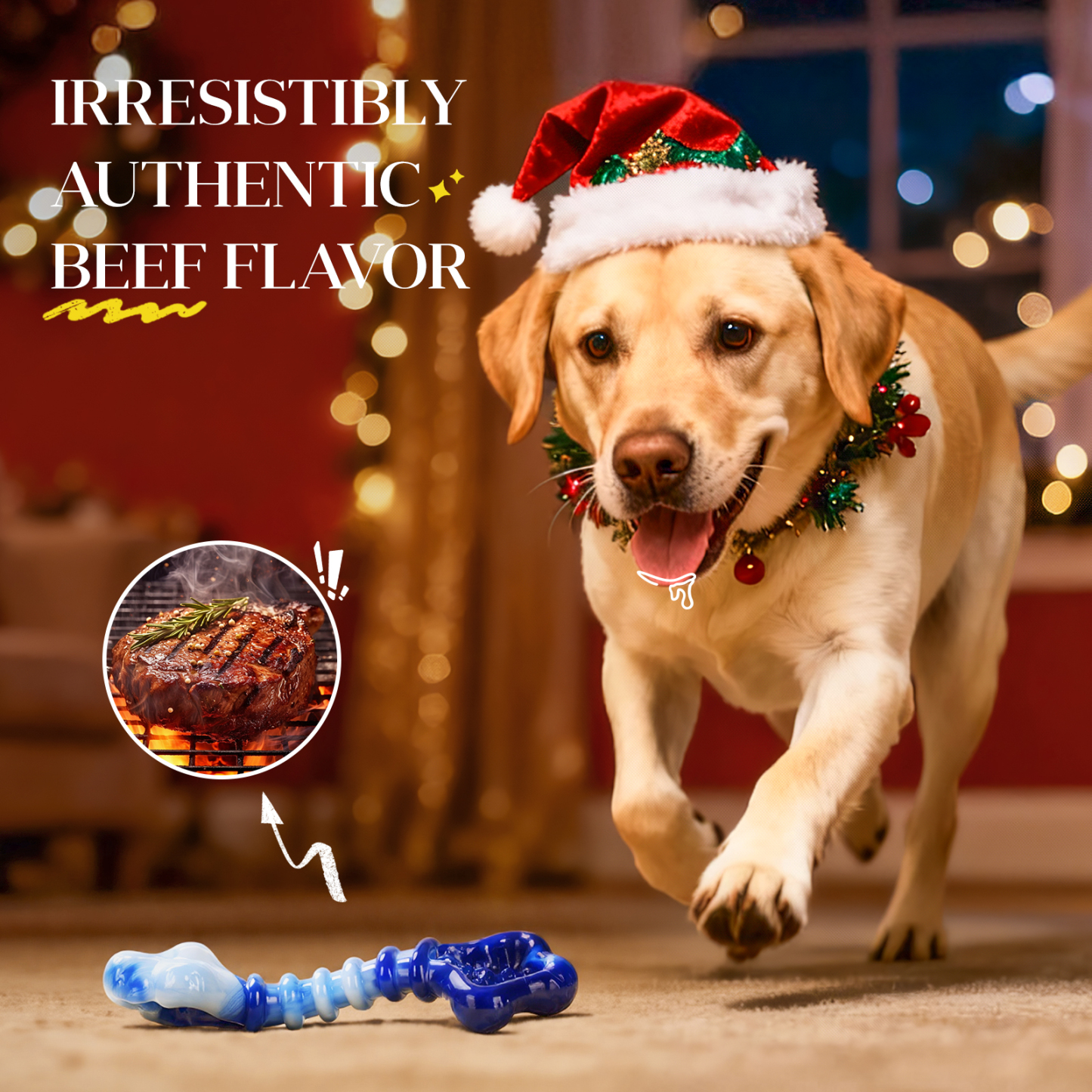 Indestructible Dog Toys for Aggressive Chewers: 2-Pack Tough Chew Toy for Large Dogs