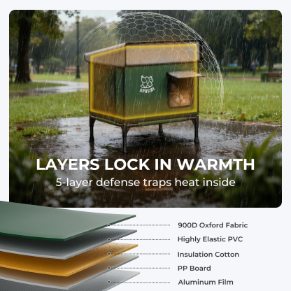 Apasiri Heated Cat House for Outdoor