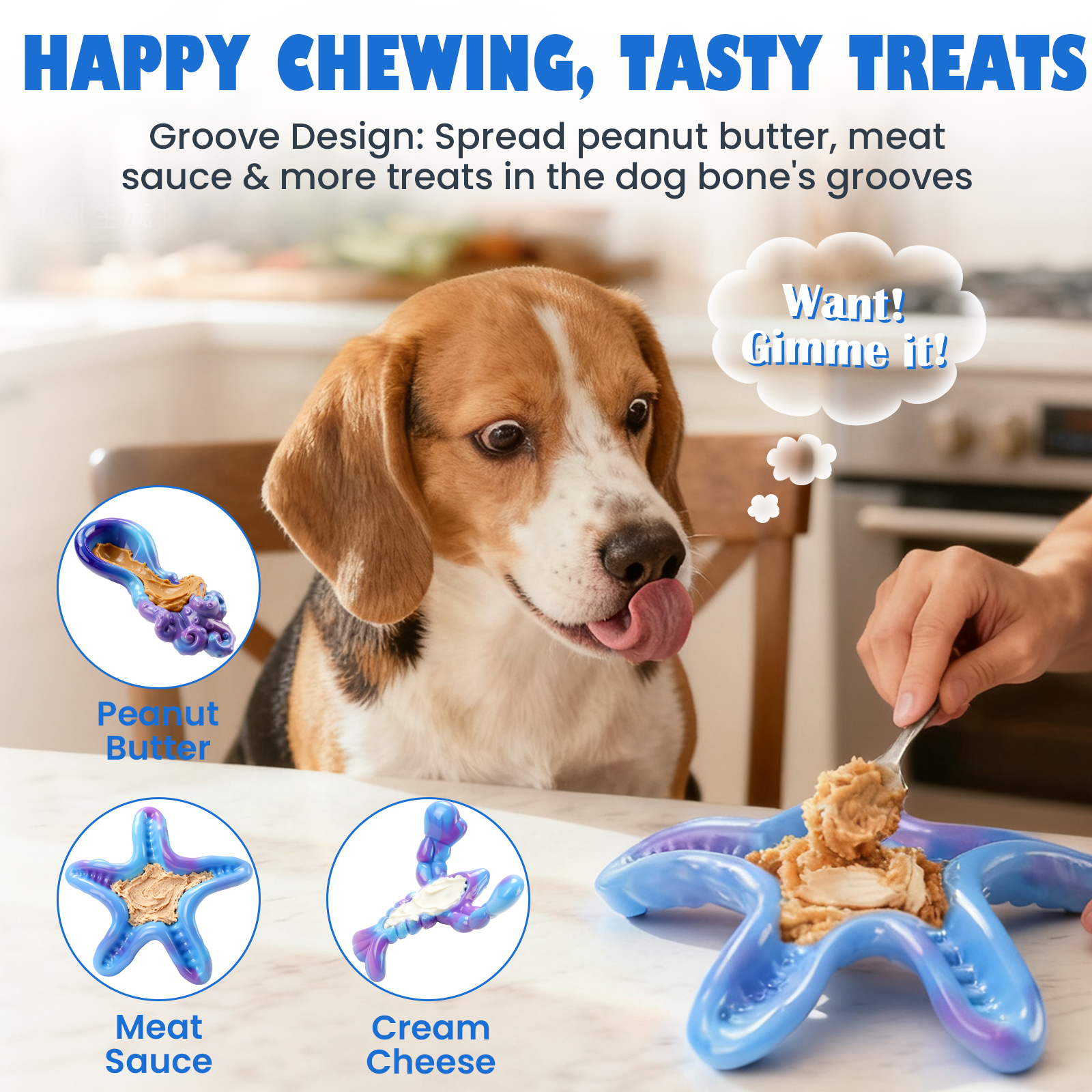 Dog Toys for Aggressive Chewers: 3 Pack Indestructible Dog Toys for Large Dogs