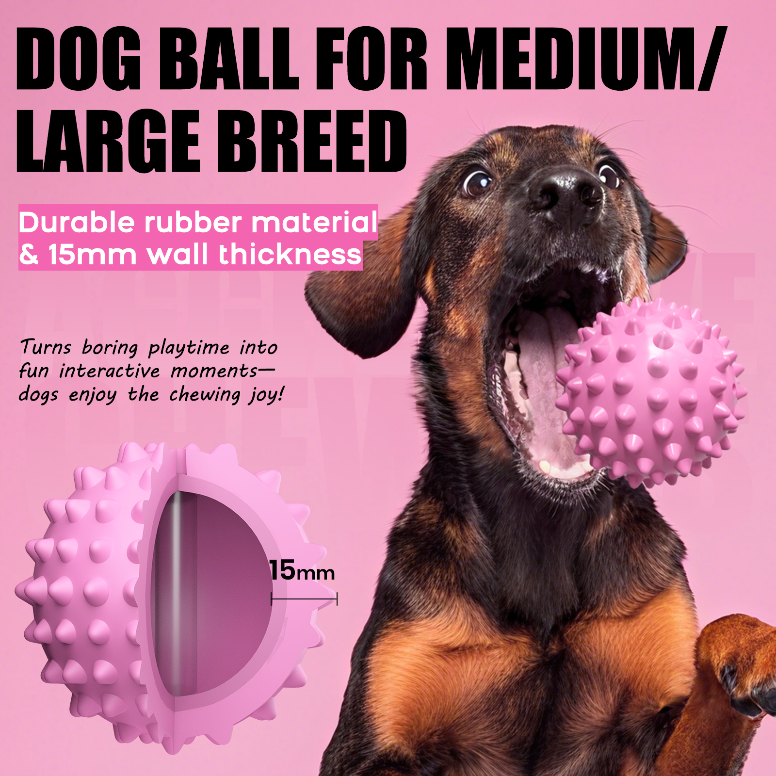 Apasiri Squeaky Ball Chew Toys for Aggressive Chewers