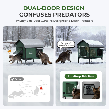 Apasiri Heated Outdoor Cat House for Winter : Medium