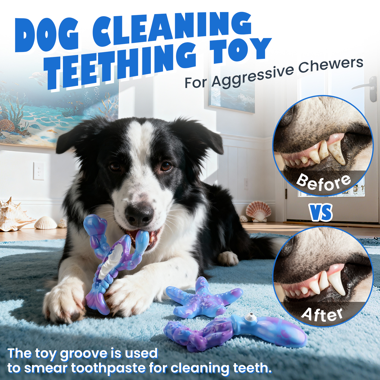 Dog Toys for Aggressive Chewers: 3 Pack Indestructible Dog Toys for Large Dogs