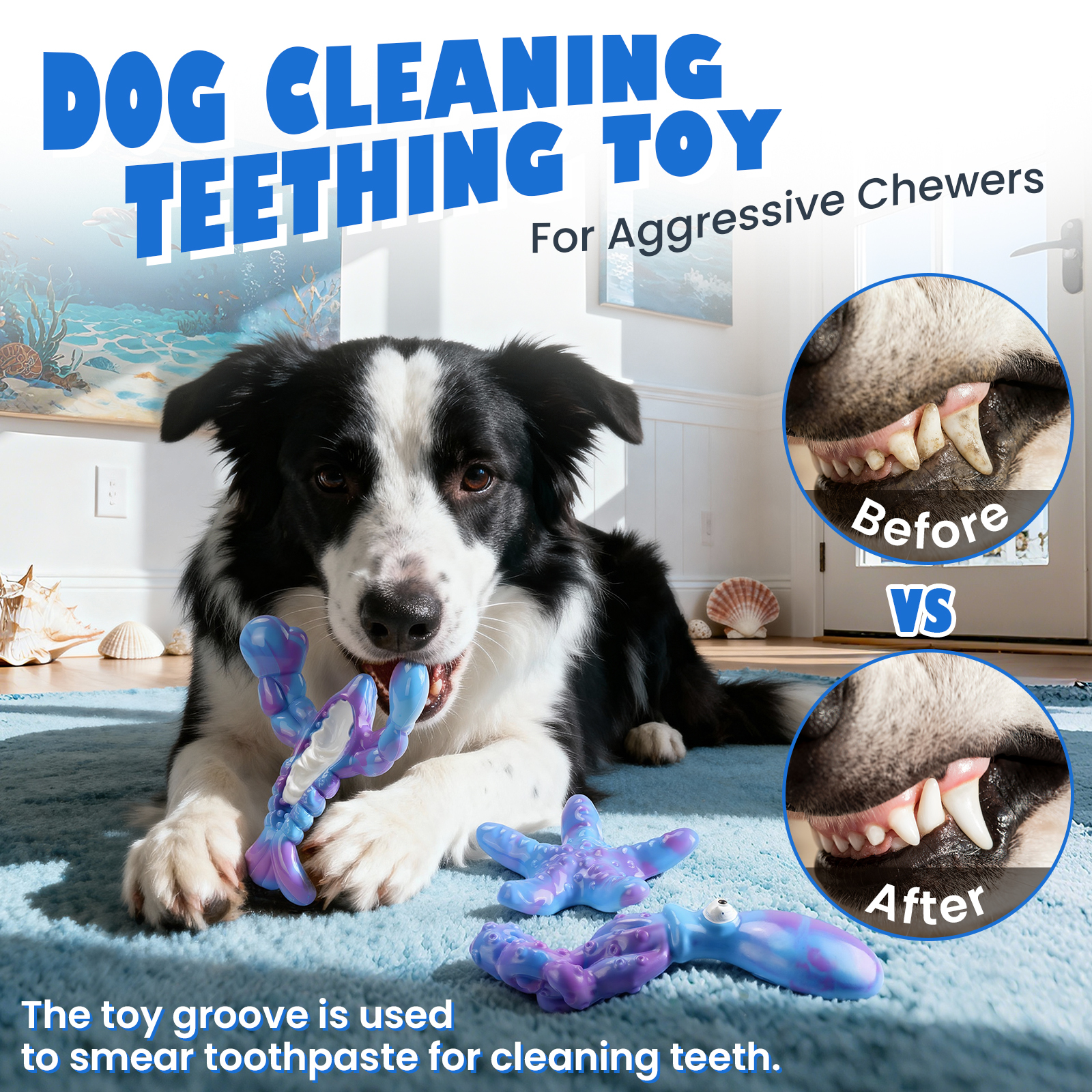 Dog Toys for Aggressive Chewers: 3 Pack Indestructible Dog Toys for Large Dogs