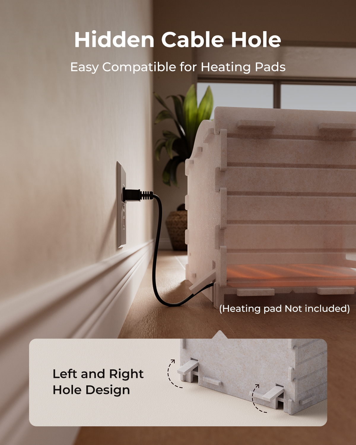 ChienBox：Felt Cat House Indoor: Sturdy & Scratch-Resistant, Puzzle-Style Large Cat Shelter for Indoor Cats