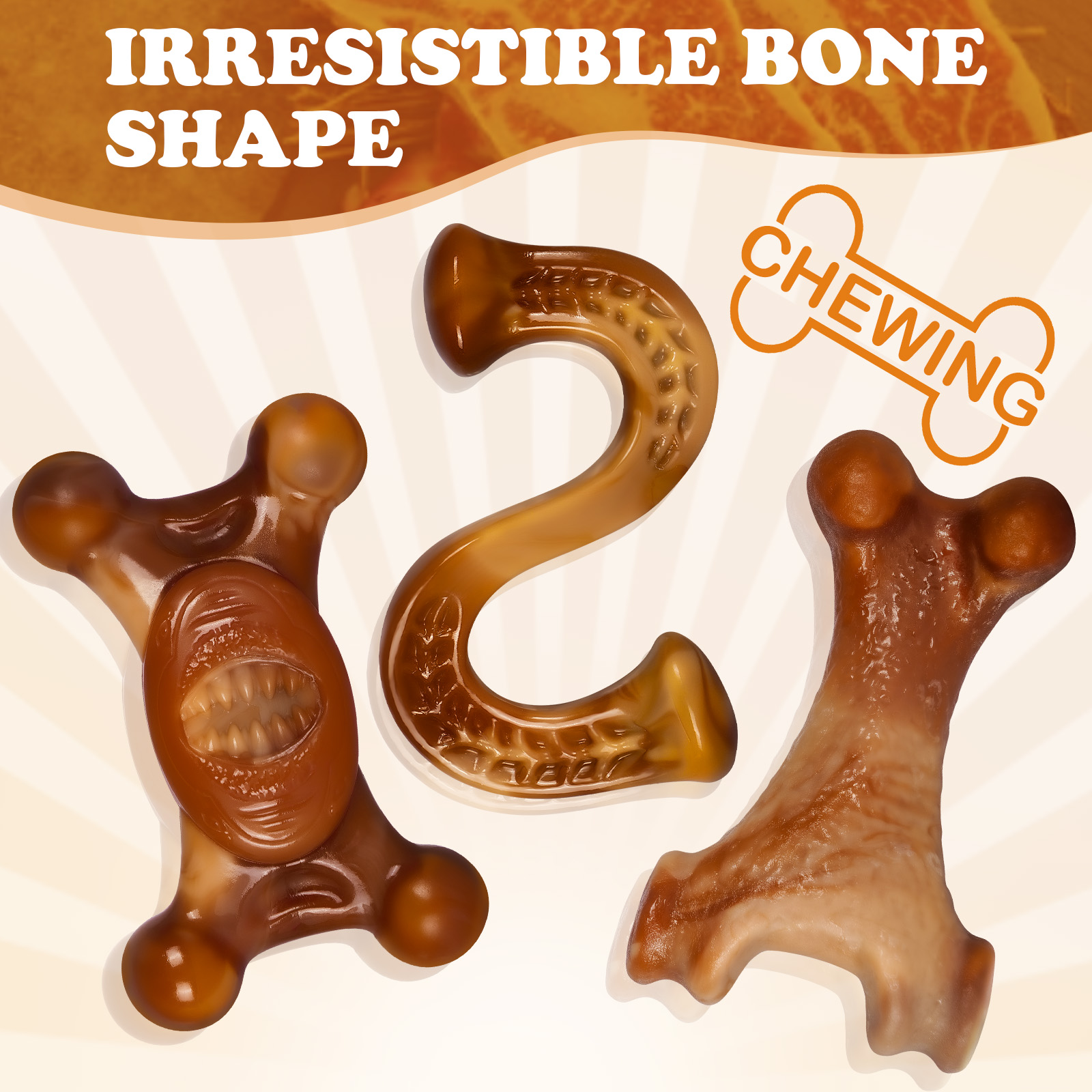 Apasiri Dog Toys for Aggressive Chewers，3 Pack-Apasiri