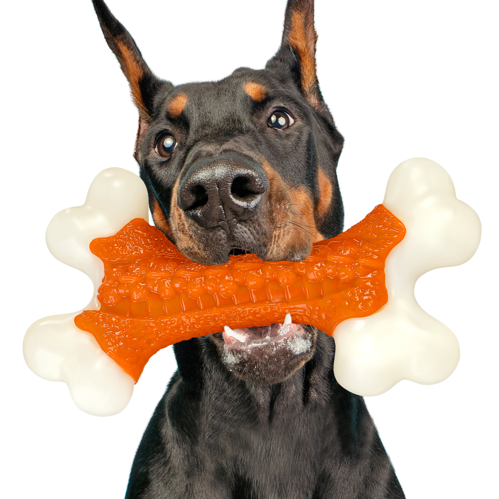 Kseroo by Apasiri Tough Dog Toys, Toys for Aggressive Chewers Large Breed, Chew Dogs, Bone Toy Nylon Dogs Almost Indestructible，Flavor Peanut Butter