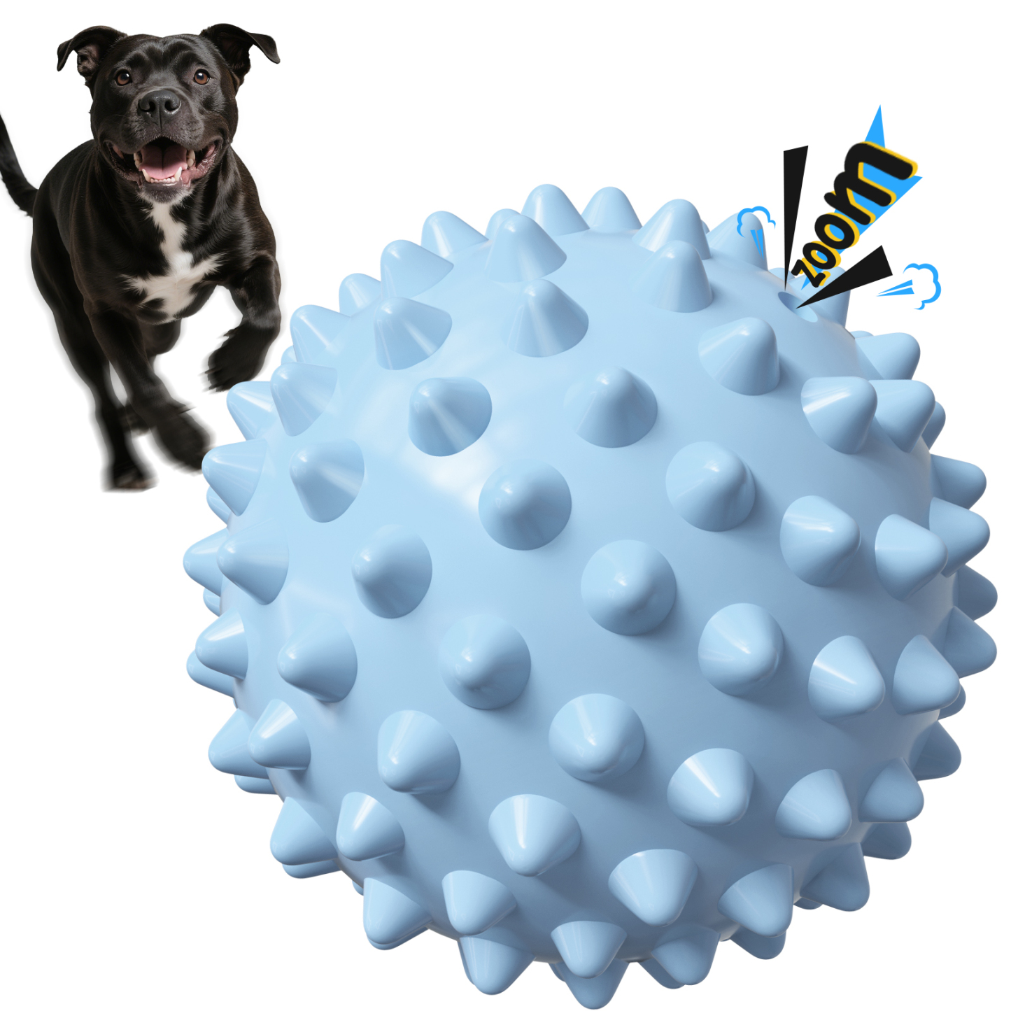 Apasiri Tough Dog Chew Toys for Aggressive Chewers - Squeaky Balls with Bacon Flavor Indestructible Ballsfor Dogs