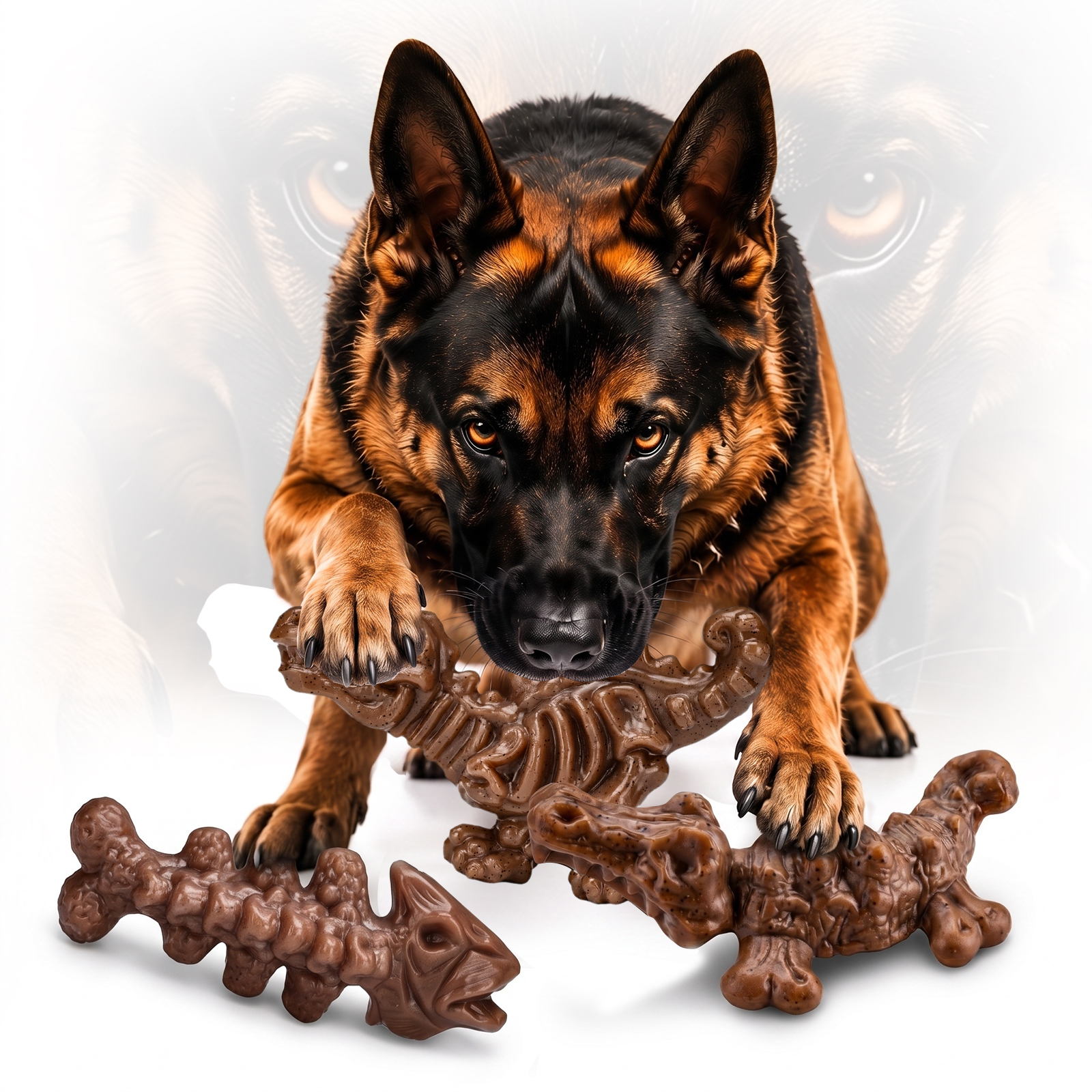 3 Pack Dog Toys for Aggressive Chewers 25-90 lbs,Bacon Flavored | Tough Dog Toys for Medium Large Breeds,Strong Dog Toy, Durable Dog Chew Toys, Nylon Chew Bone Dog Toys to Keep Them Busy