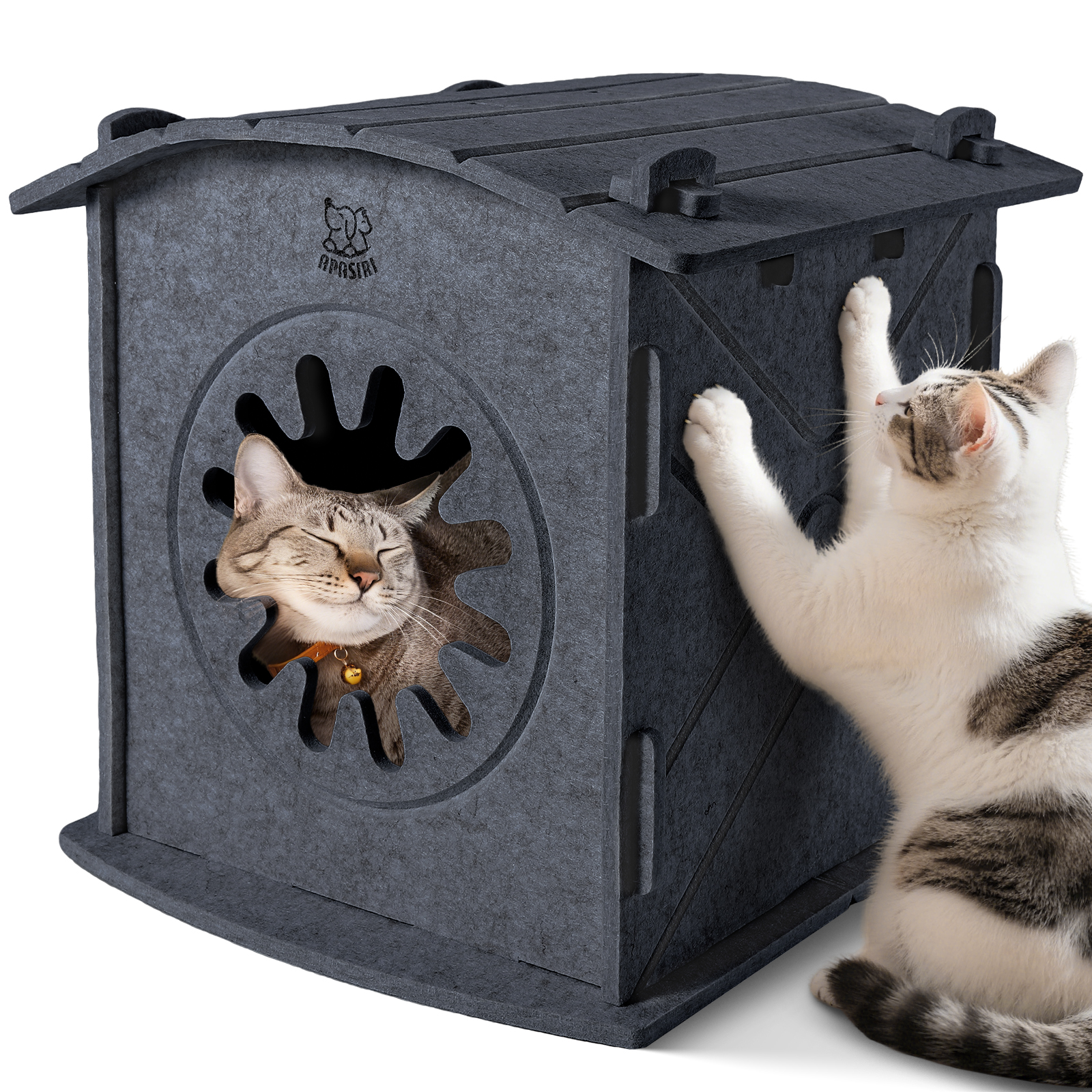 Cat Houses for Indoor Cats: Apasiri Felt Cat House Cave Cathouse