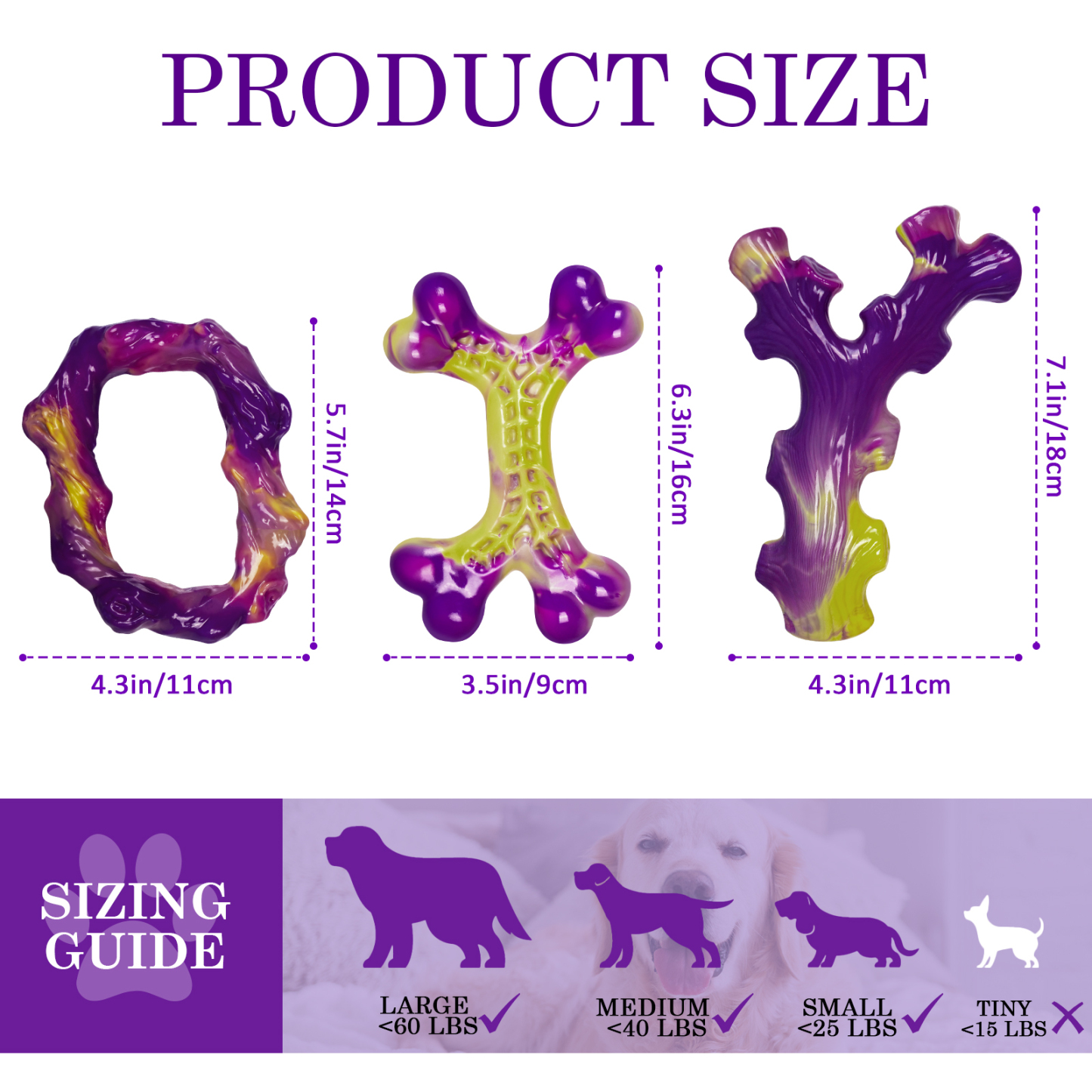 Frienhund by Apasiri Tough Dog Toys for Aggressive Chewers Model 315