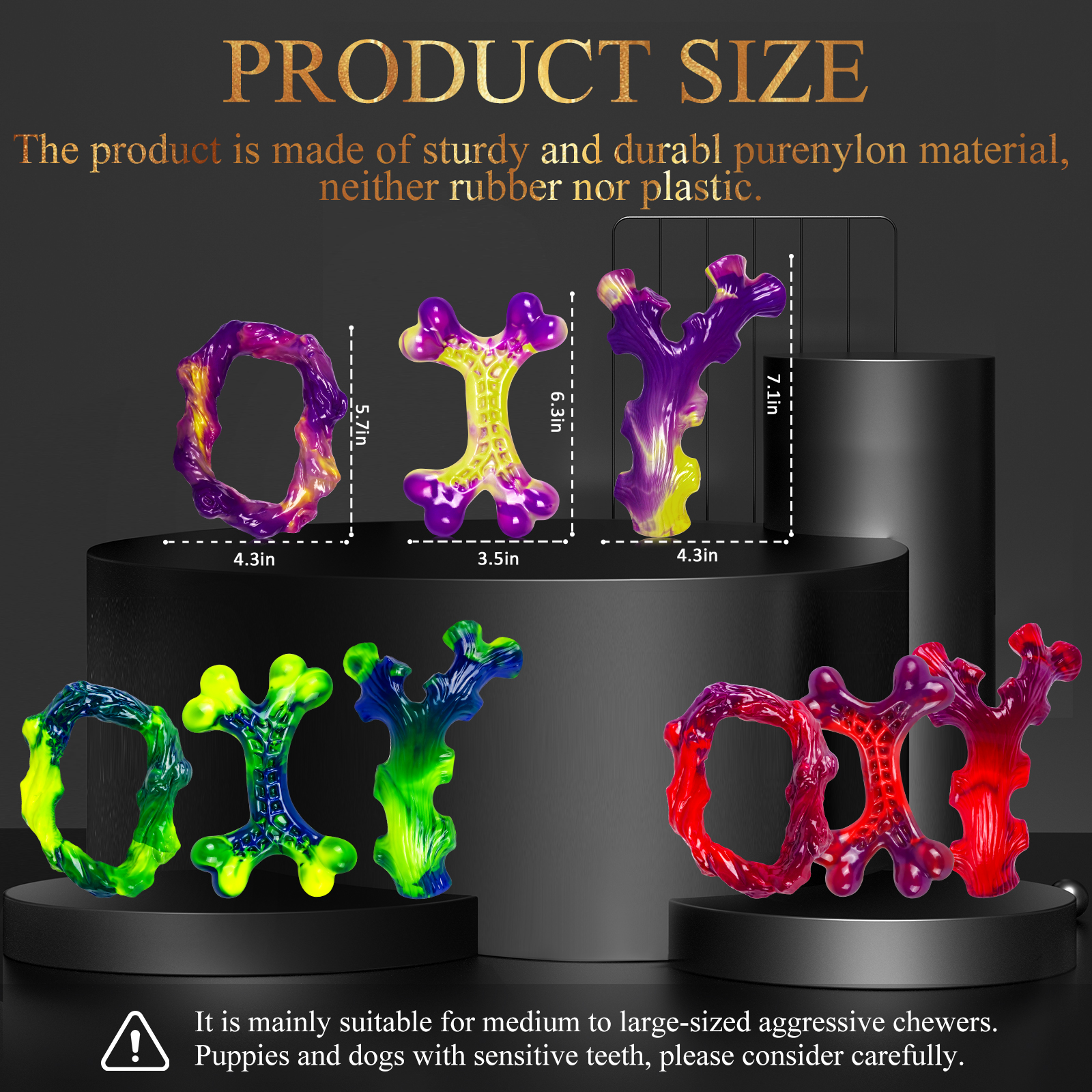 Frienhund by Apasiri Tough Dog Toys for Aggressive Chewers Model 315 Super