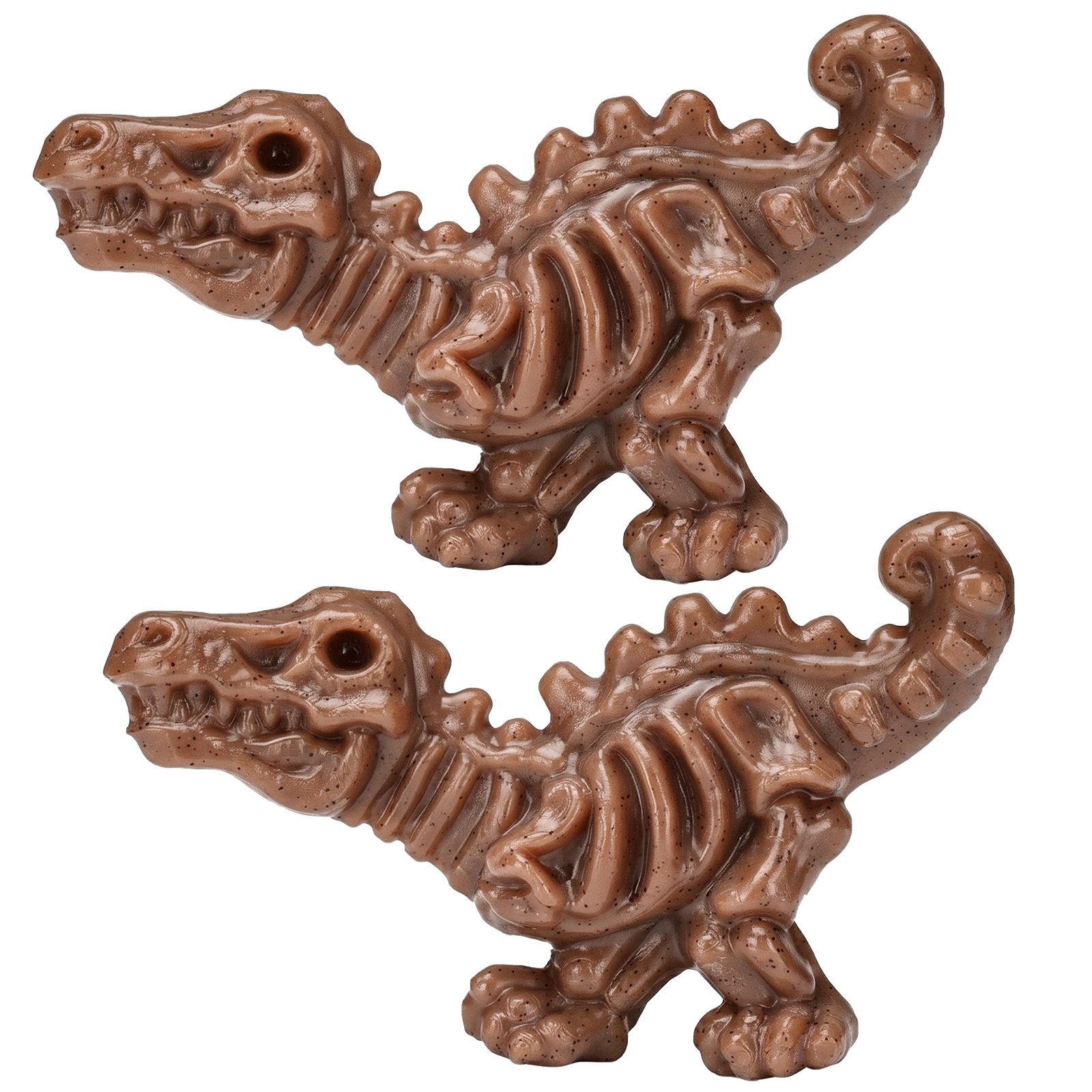 DinoBone 2-Pack Tough Dog Chew Toys for Aggressive Chewers, Bacon, Terra | Rock-Hard Nylon Dinosaur Bones for Large Dogs 20–90 lbs, Almost Indestructible Dog Toys, Helps Redirect Destructive Chewing