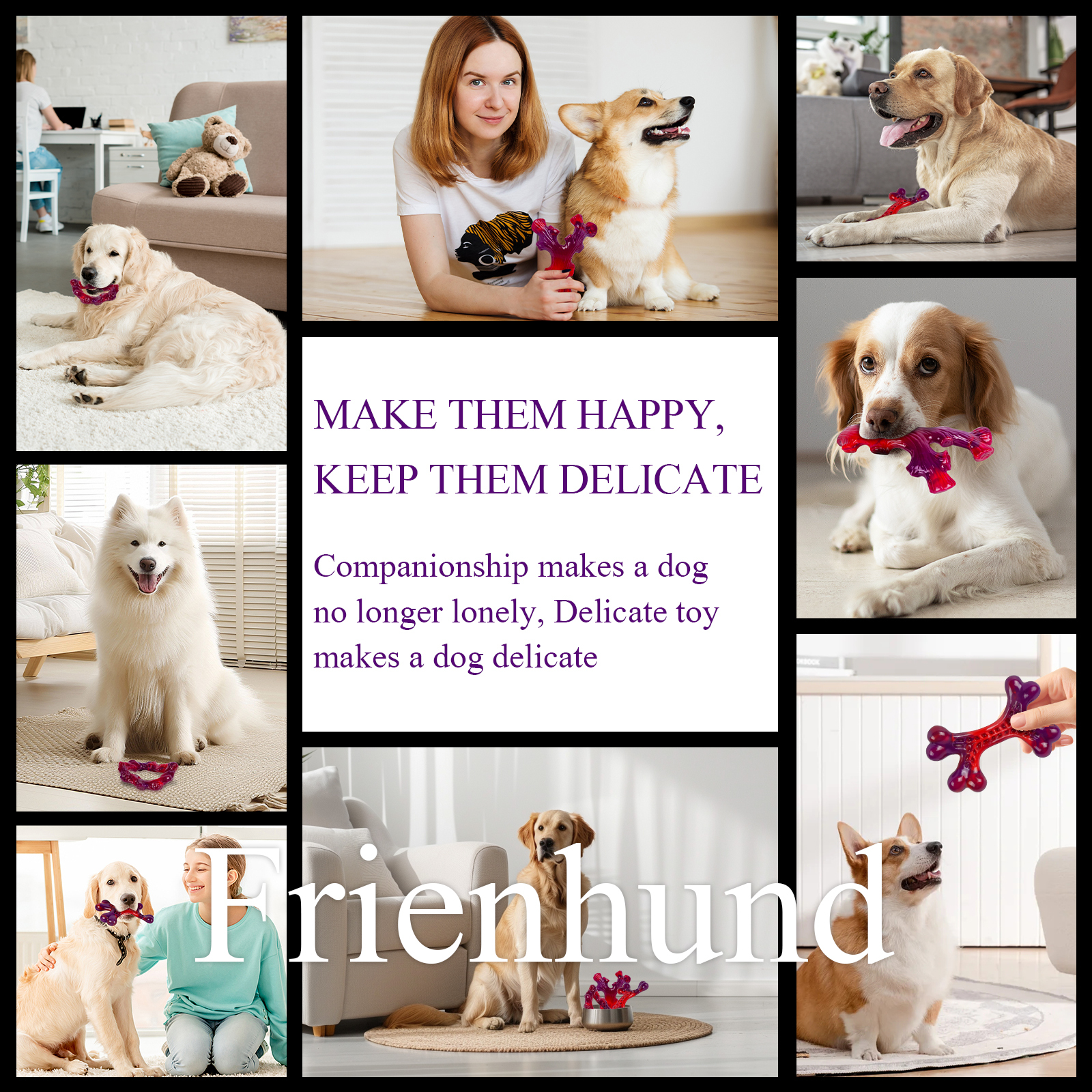 6-Pack Indestructible Dog Toys for Large Breed