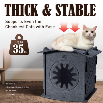 Cat Houses for Indoor Cats: Apasiri Felt Cat House Cave Cathouse