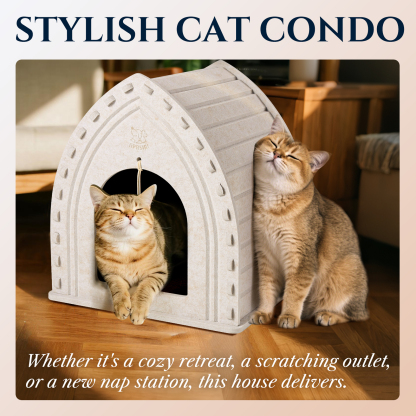 Apasiri Cat Beds for Indoor Cats  Single-Triangle Roof